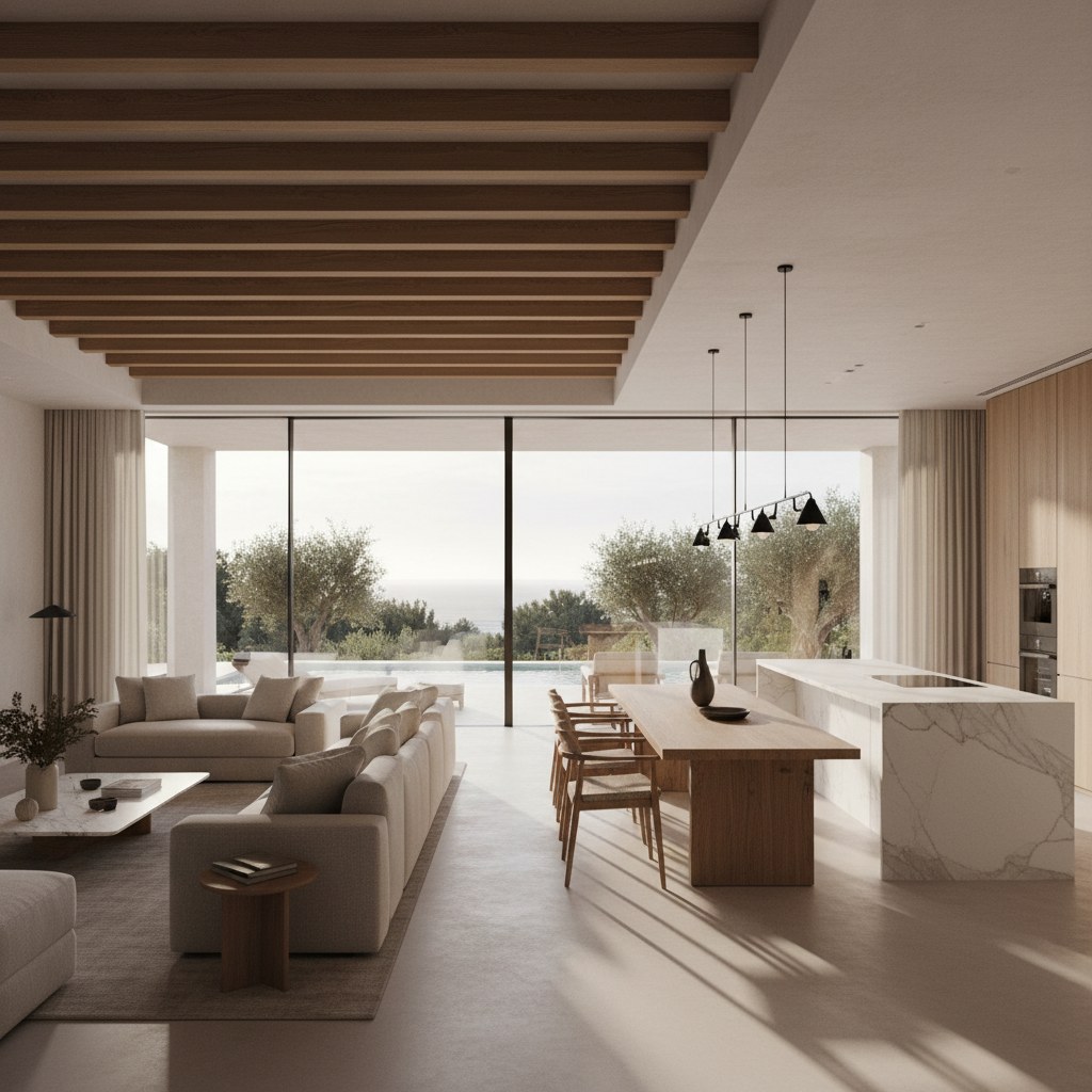 interior layout: four bedrooms, six bathrooms, and flexible living