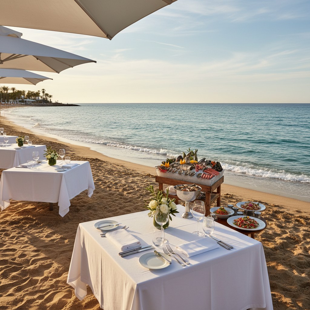 beachfront dining: seafood and mediterranean classics