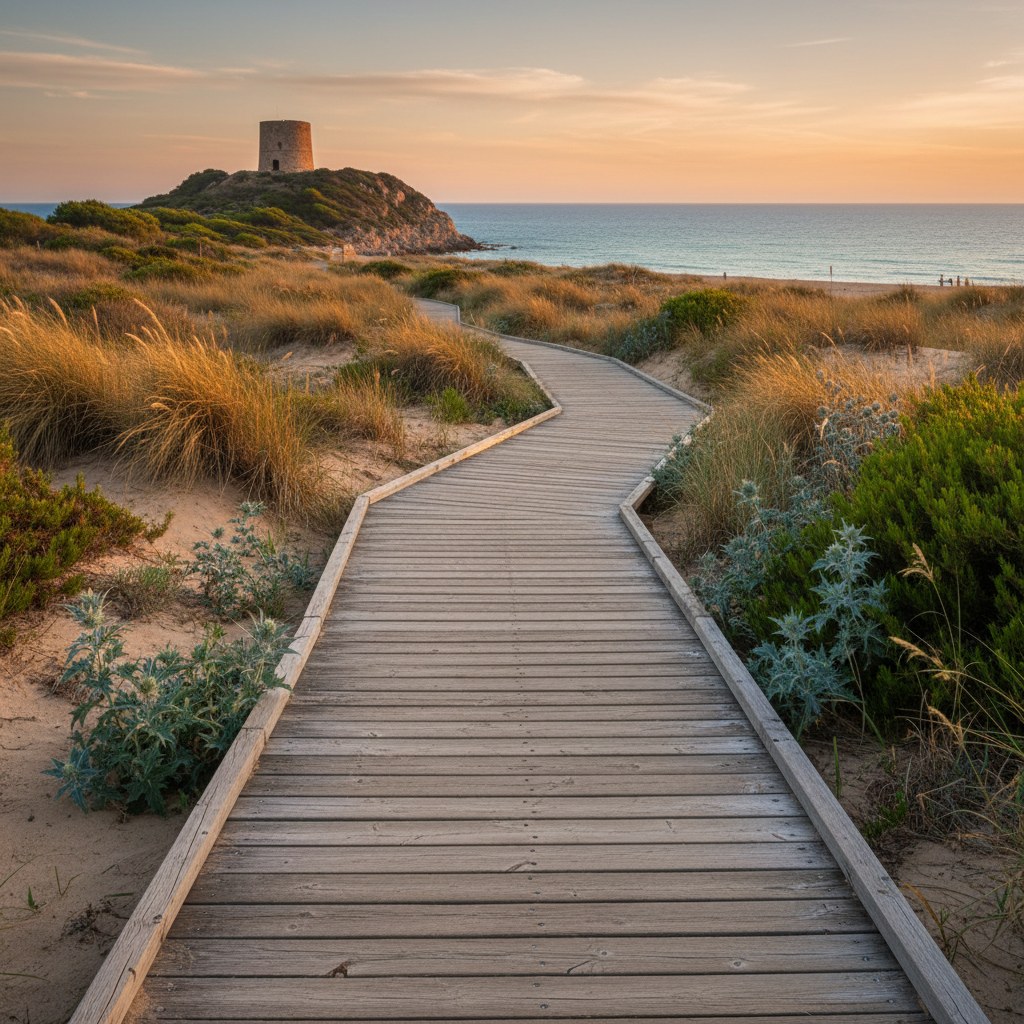 the wooden boardwalks: walking through protected dunes