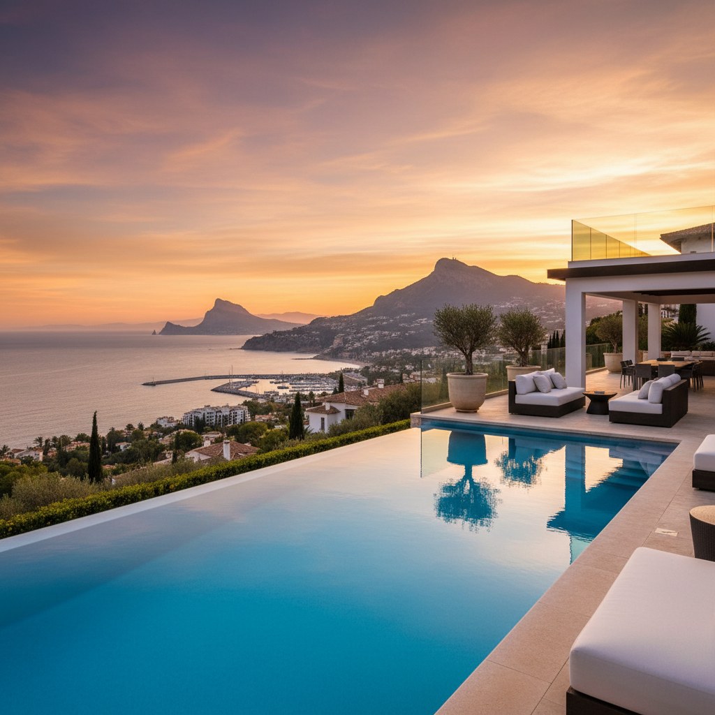 the golden mile's sea views and coastal position