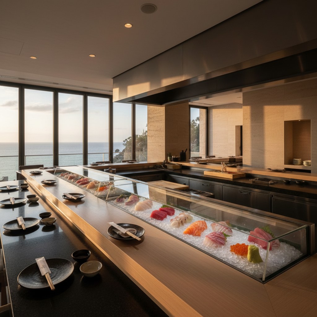 tahini restaurant & sushi bar: japanese precision on the mediterranean