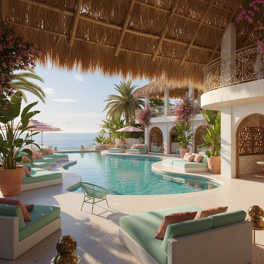 marbella club beach club: tropical elegance meets poolside glamour