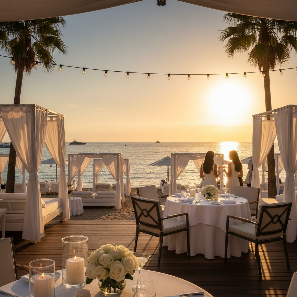 beach clubs and waterfront dining