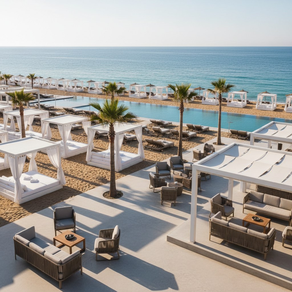 beach club culture and vip access