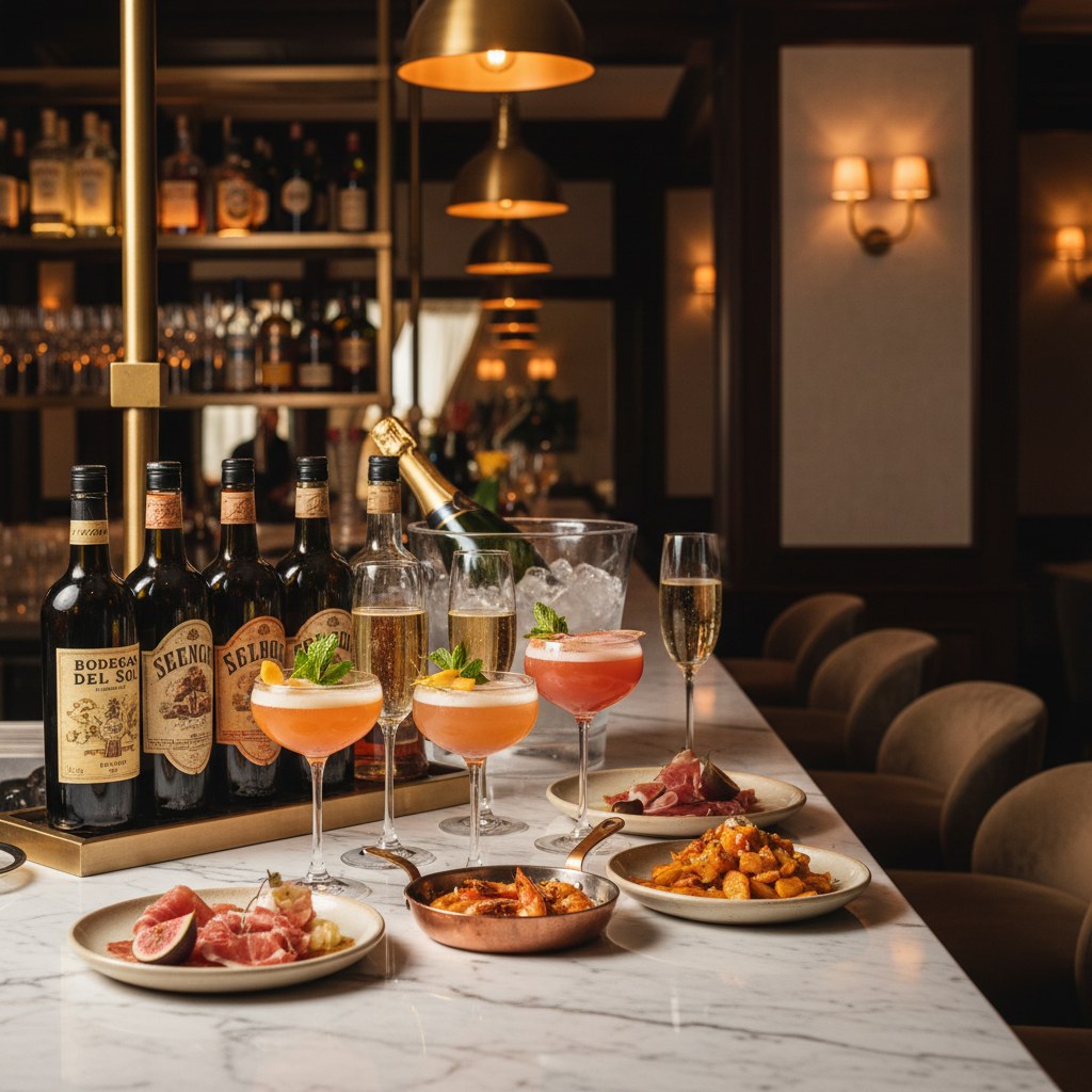 the experience: cocktails, tapas, and live music