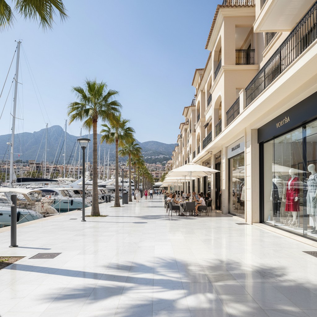 the setting: where mediterranean elegance meets retail