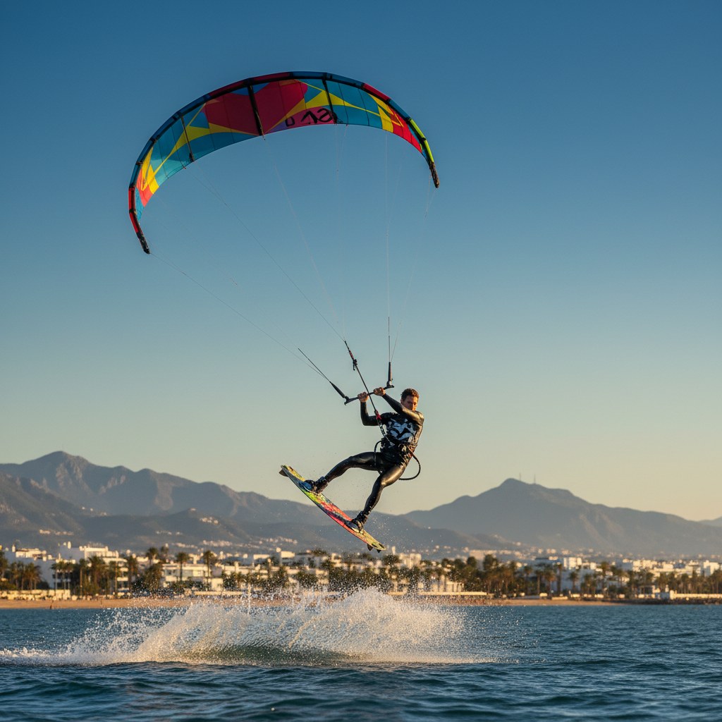 kitesurfing: marbella's wind-powered spectacle