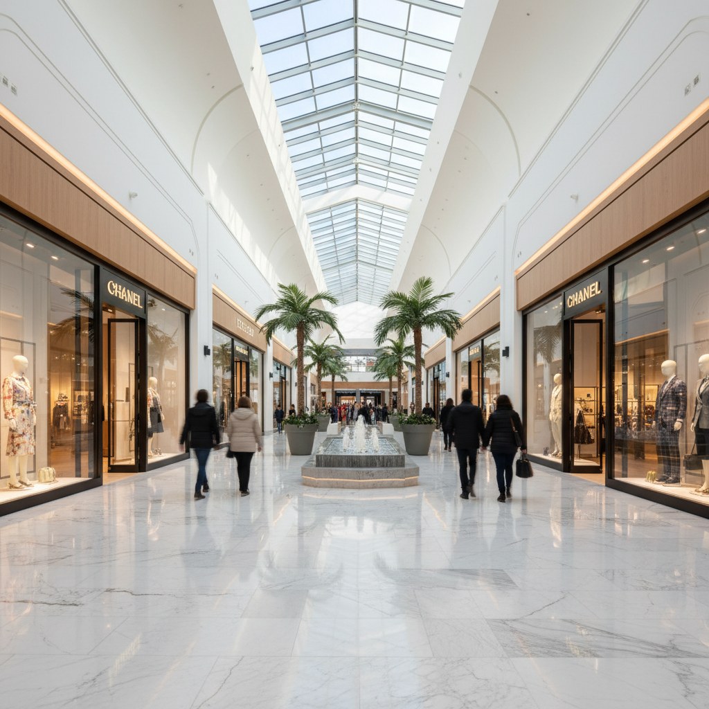 luxury shopping: climate-controlled retail therapy